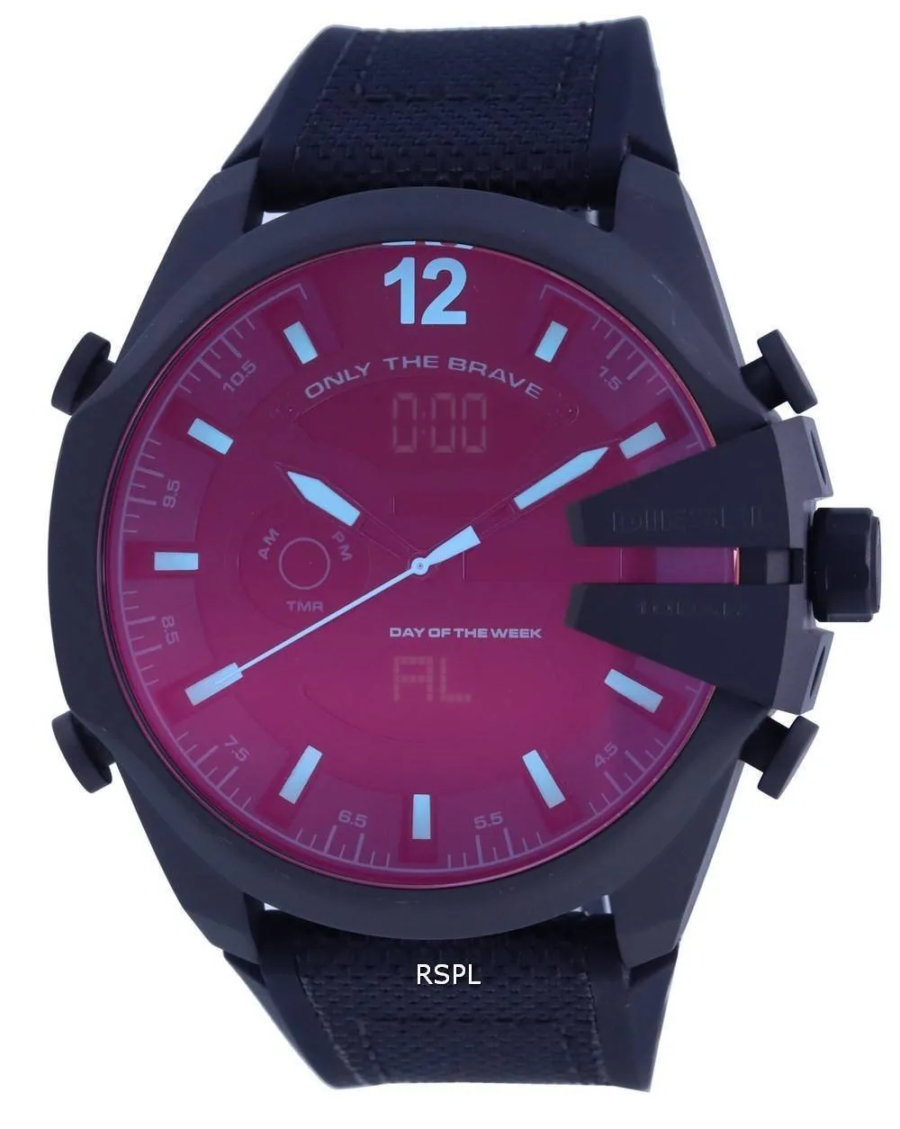 Montre Homme Diesel Mega Chief Chronograph Analog Digital Silicon DZ4548 100M