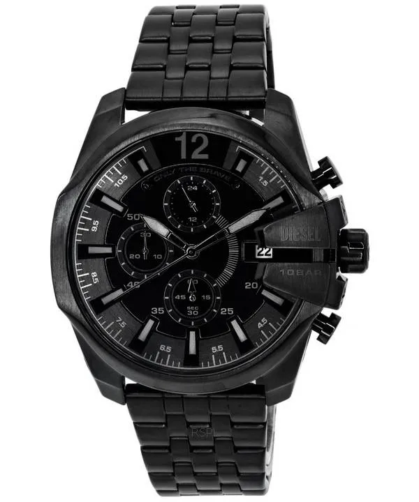 Diesel Baby Chief Chronographe Acier Inoxydable Cadran Noir Quartz DZ4617 Montre Homme