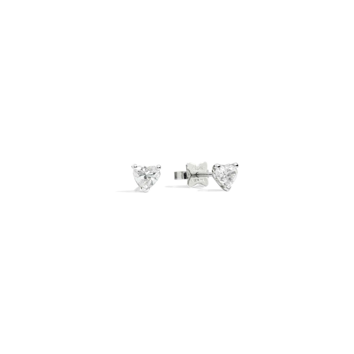Achat Boucles d'oreilles puces Recarlo Anniversary Love en or blanc et diamants