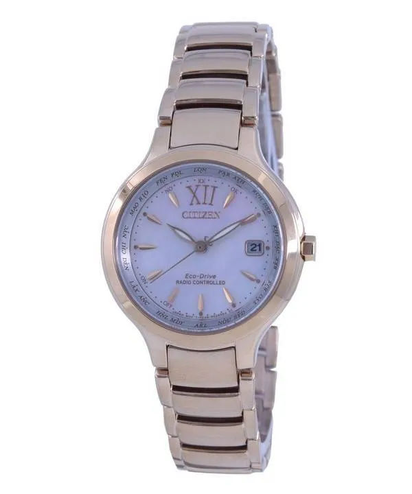Montre Citizen Radio Contrôlée Heure Mondiale Eco-Drive EC1174-84D pour Femme