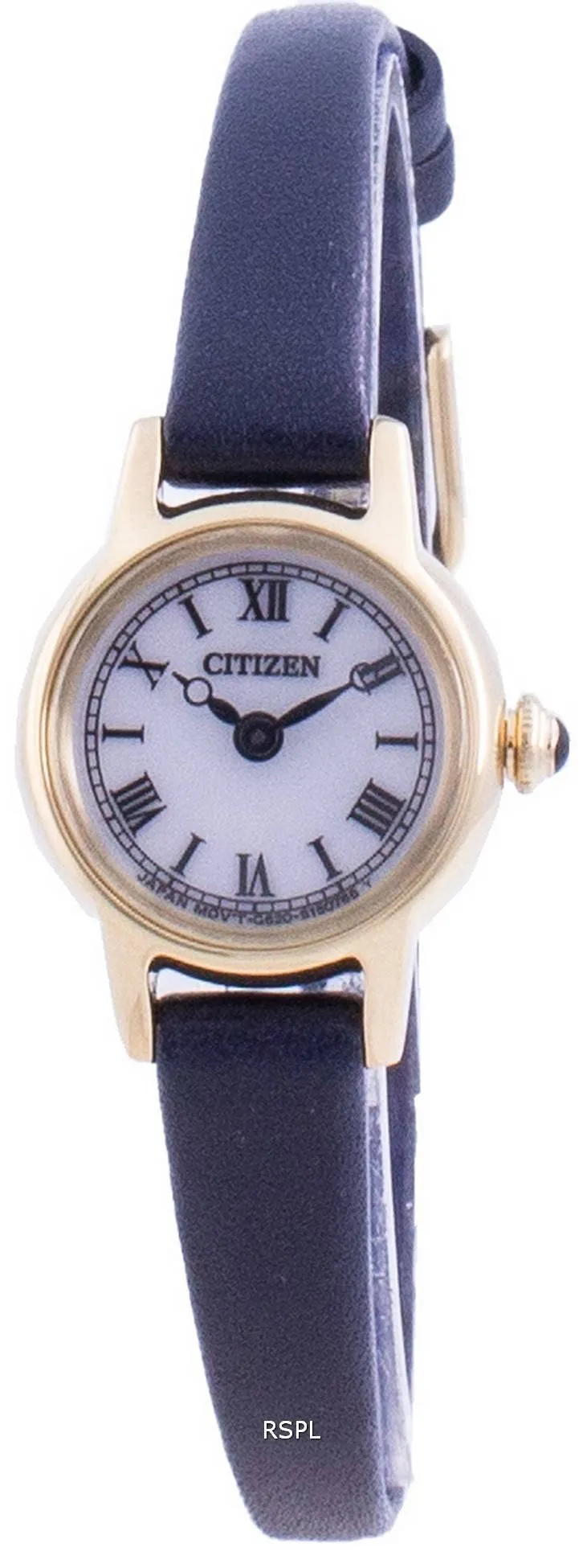 Montre Citizen avec cadran blanc en cuir Eco-Drive EG2995-01A pour femme