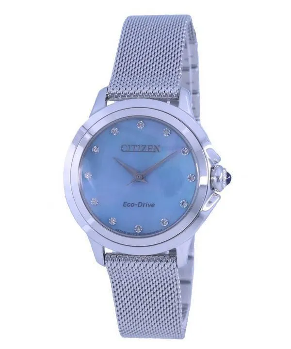 Montre pour femme Citizen Ceci Diamond Accents en acier inoxydable Eco-Drive EM0790-55N