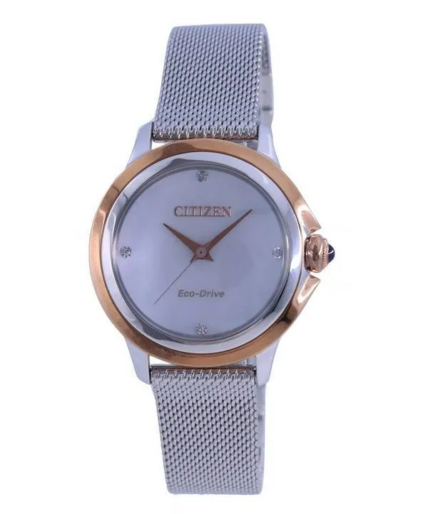 Montre pour femme Citizen Ceci Diamond Accents en acier inoxydable Eco-Drive EM0796-59Y
