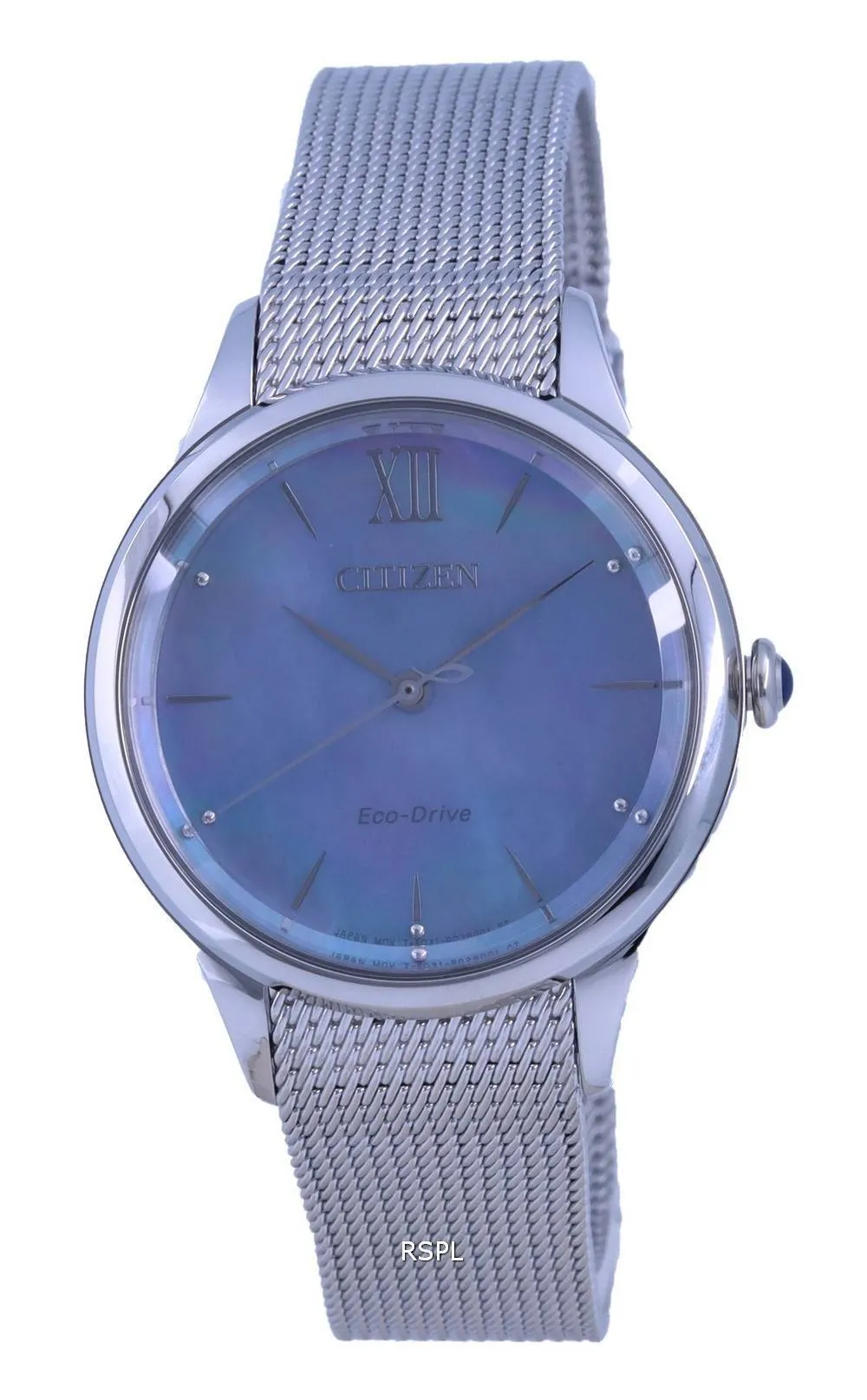 Montre Citizen Eco-Drive EM0810-84N en acier inoxydable pour femme en nacre