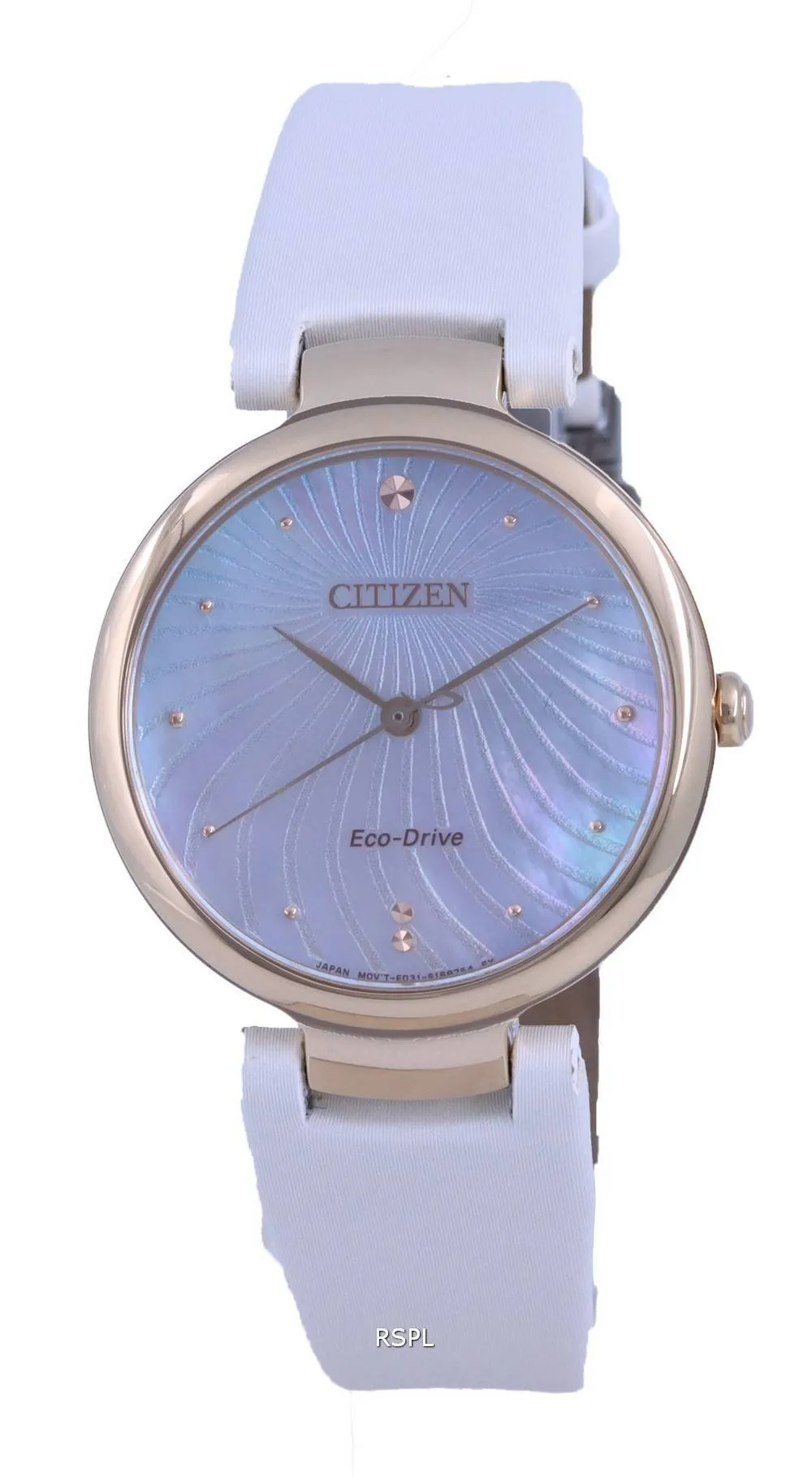 Montre Citizen pour femme avec cadran en nacre satinÃ© Eco-Drive EM0853-22D
