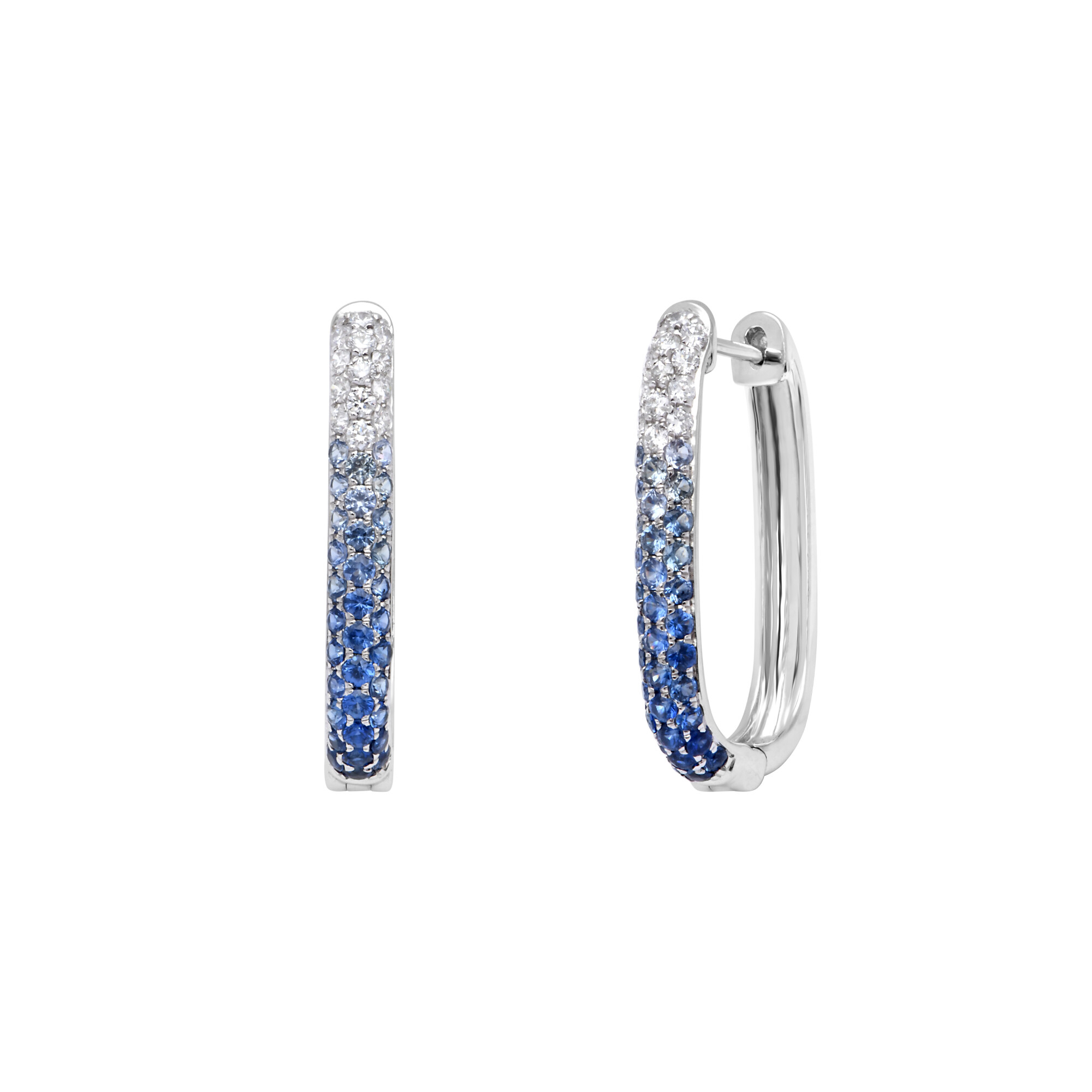Achat Boucles d'oreilles Idylle en or blanc, saphirs et diamants