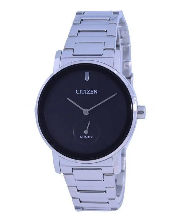 Montre Citizen à cadran noir en acier inoxydable à quartz EQ9060-53E pour femme