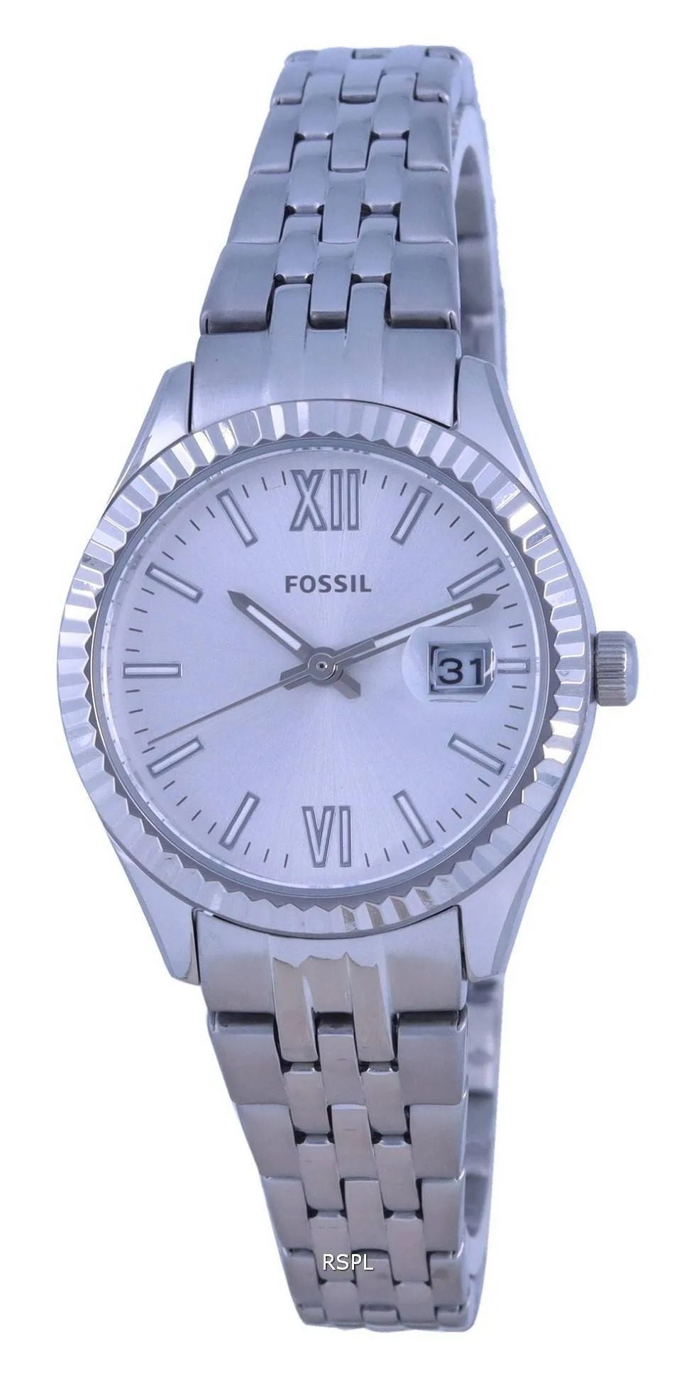 Montre pour femme Fossil Scarlette Micro cadran argentÃ© en acier inoxydable Quartz ES4991