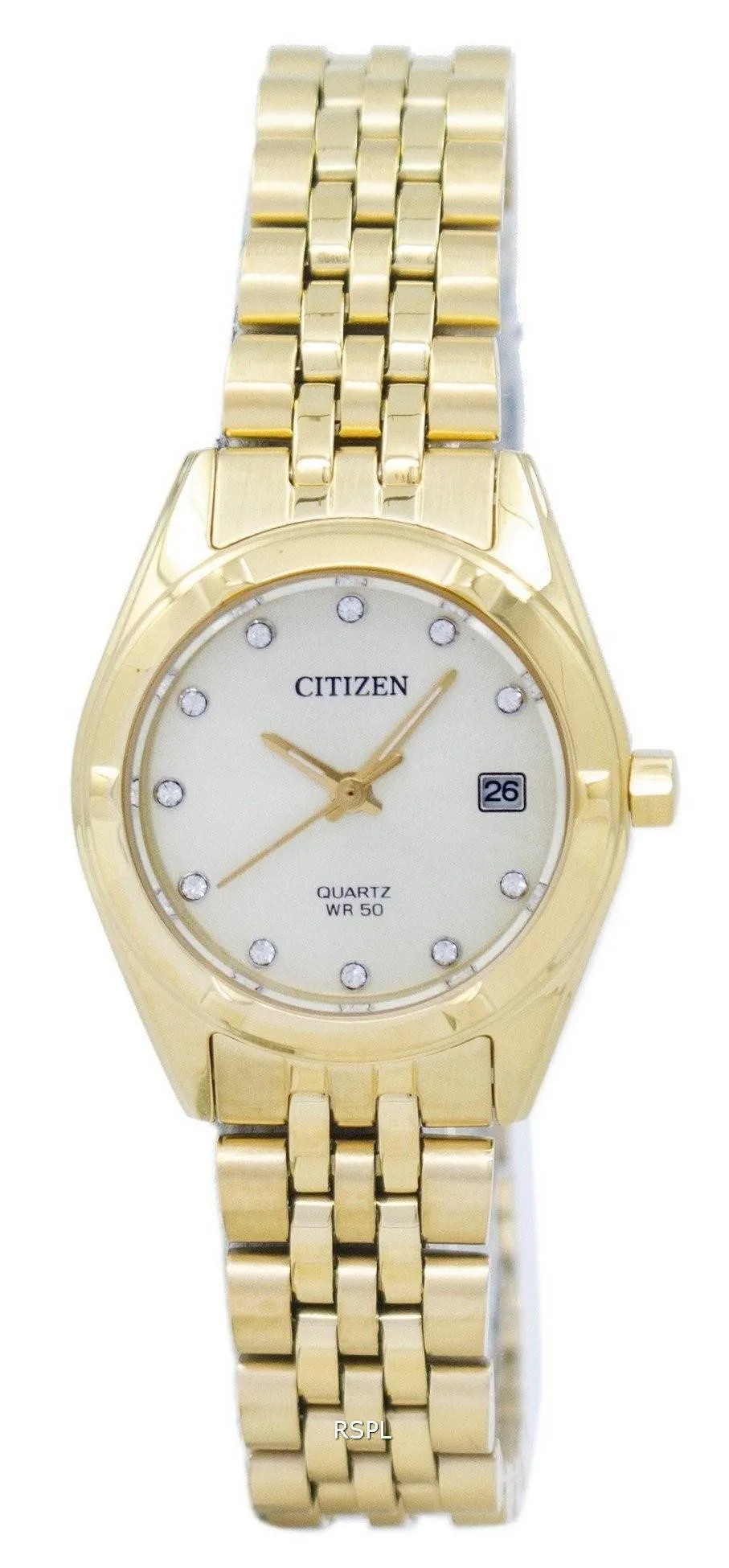 Montre Citizen analogique Quartz diamant Accent EU6052 - 53P féminin
