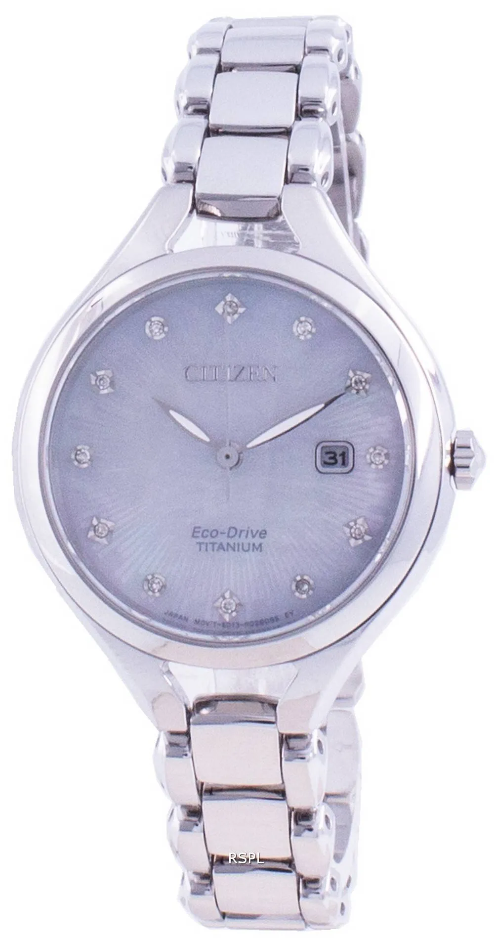 Montre Citizen Super Titanium Diamond Accents Eco-Drive EW2560-86D pour femme