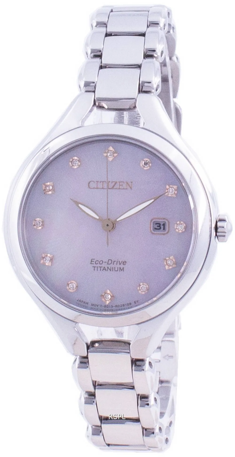 Montre Citizen Super Titanium Accents de diamant Eco-Drive EW2560-86Y pour femme