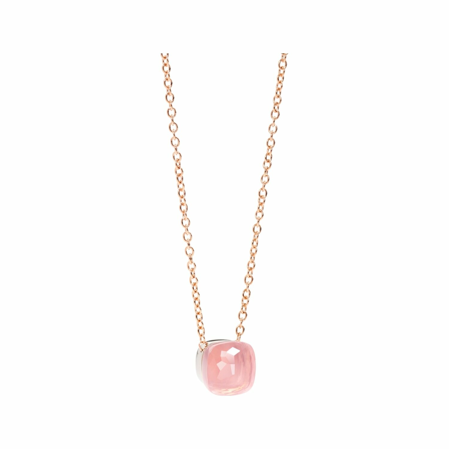 Achat Pendentif Pomellato Nudo en or rose, calcédoine et quartz rose