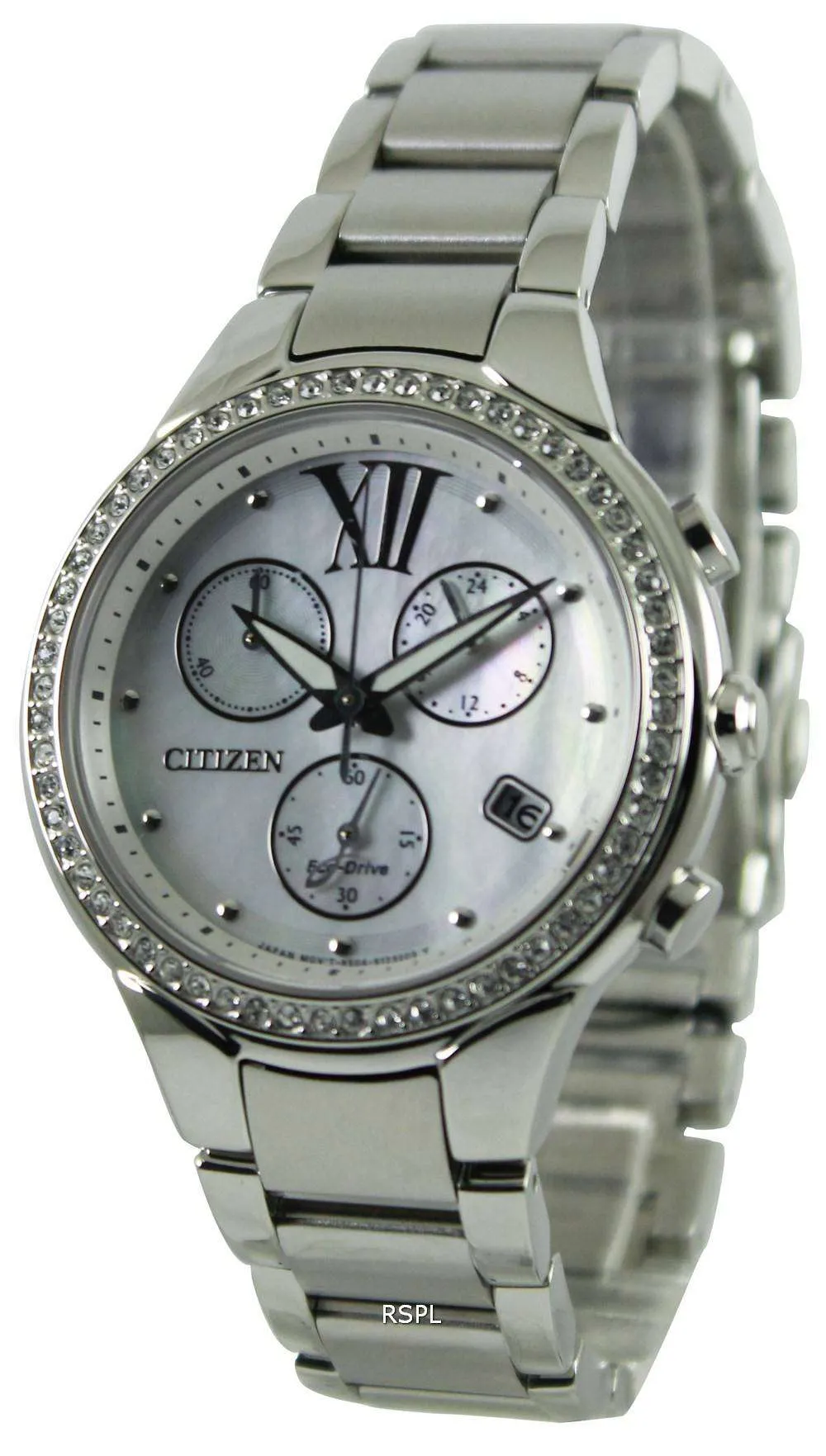 Überholter Citizen Eco Drive Diamond Accents Chronograph FB1321-56A Damenuhr