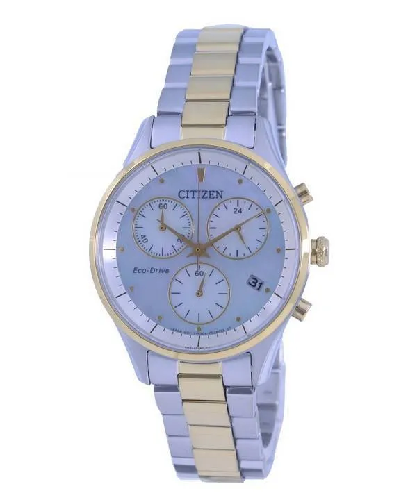 Montre pour femme Citizen Chandler chronographe deux tons en acier inoxydable Eco-Drive FB1444-56D