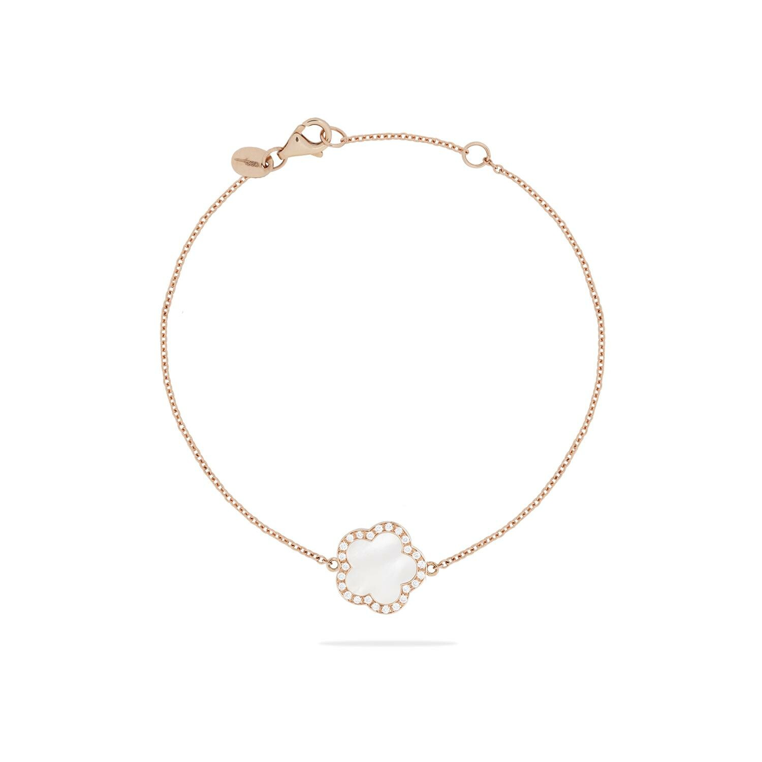 Achat Bracelet Cesare Pompanon Fiore di Mamma entourage diamants en or rose et nacre blanche