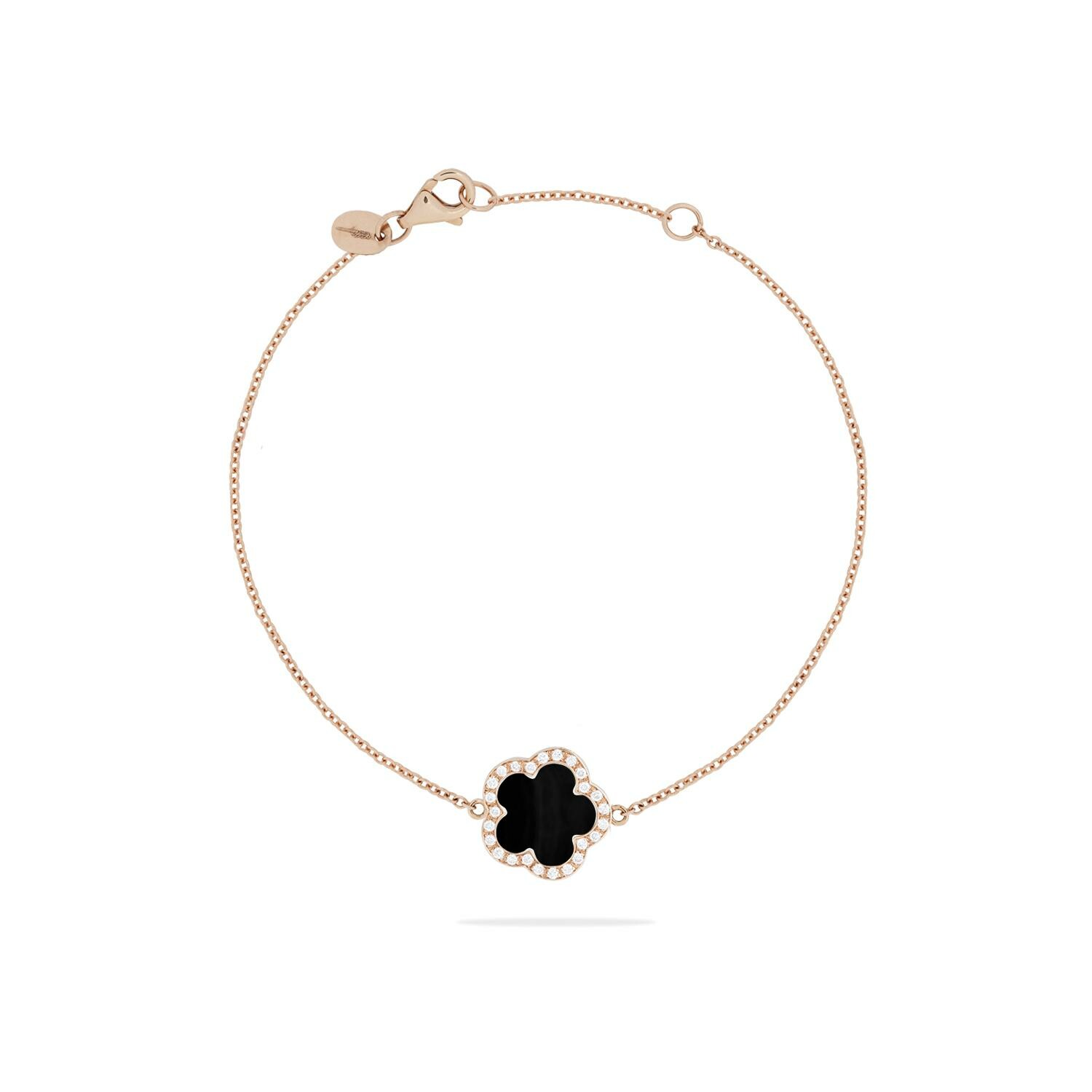 Achat Bracelet Cesare Pompanon Fiore di Mamma entourage diamants en or rose et onyx