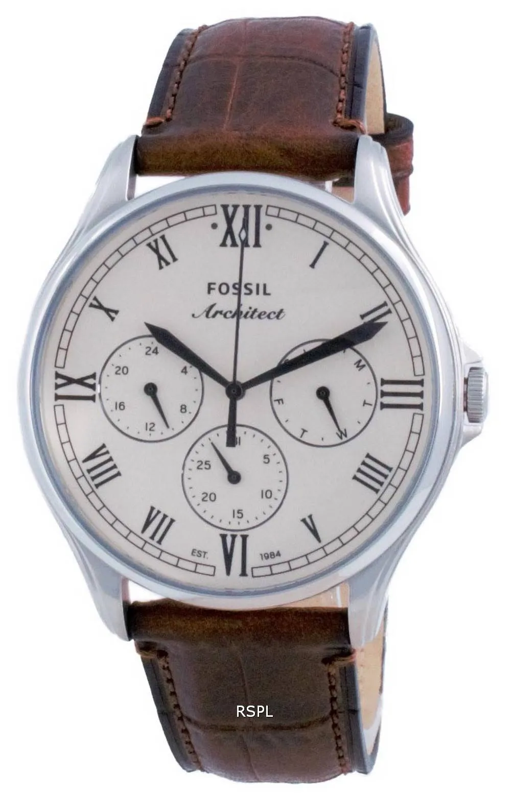 Montre pour homme Fossil ARC-02 cadran crème en acier inoxydable chronographe à quartz FS5800