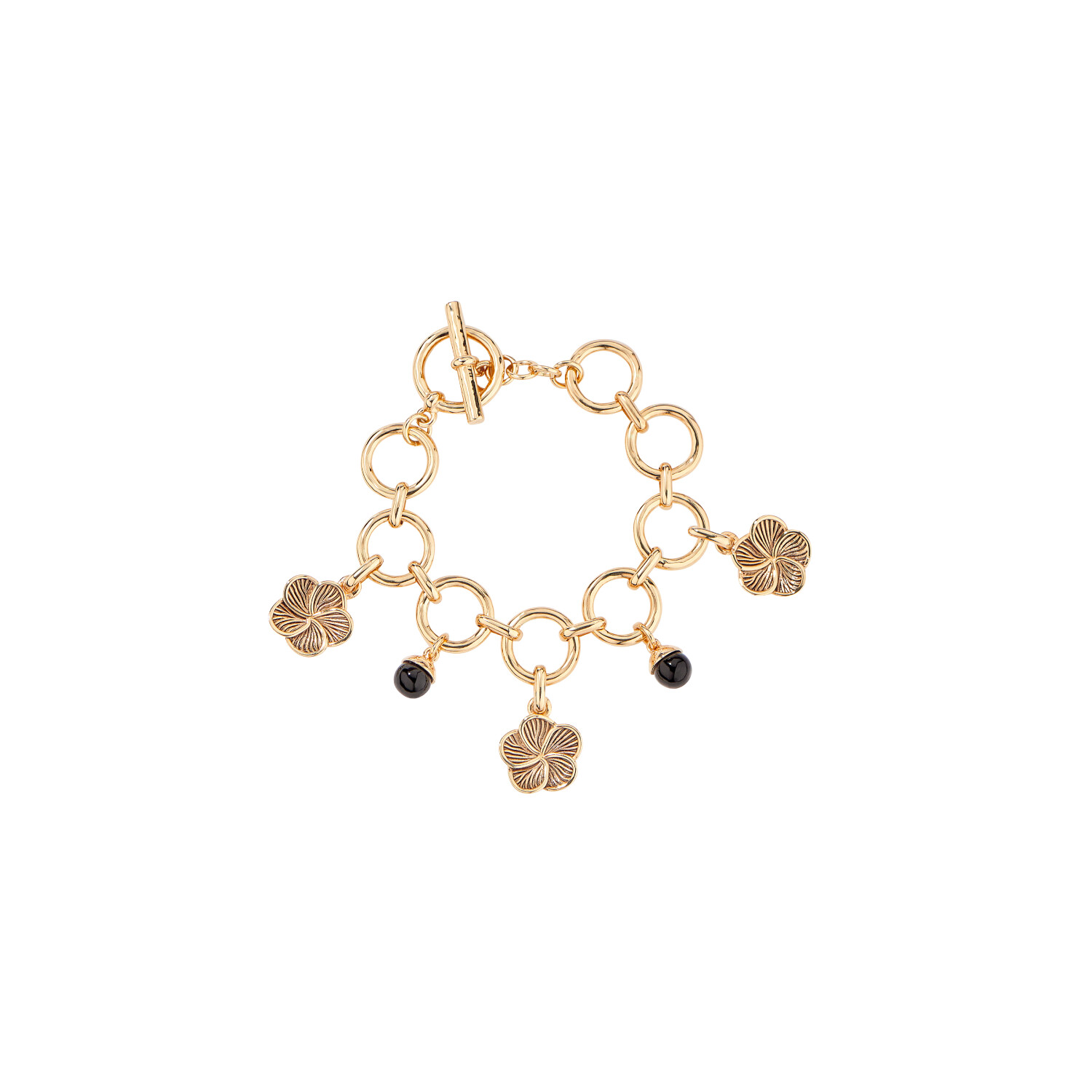 Achat Bracelet Aurélie Bidermann Dallah en métal doré et onyx