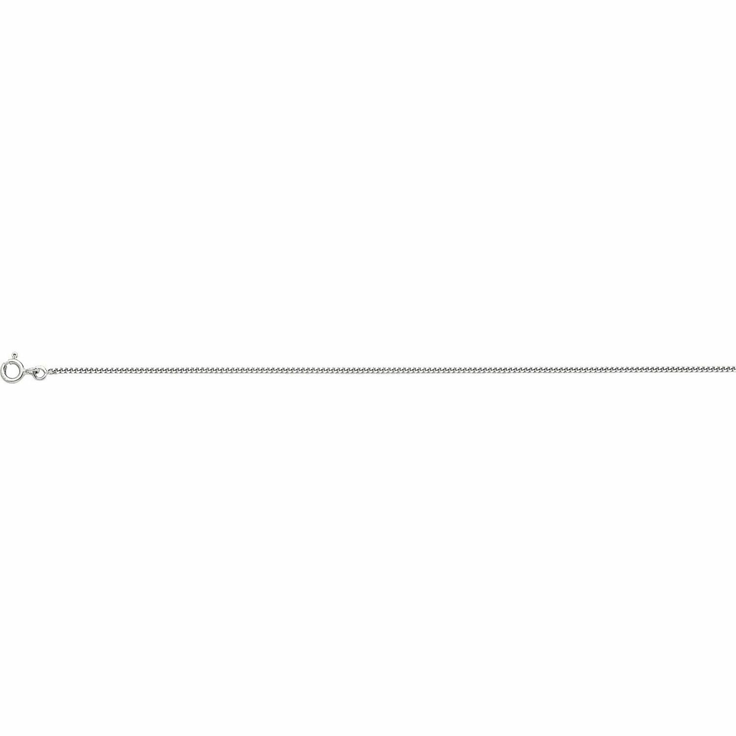 Gourmette en or blanc, 55cm