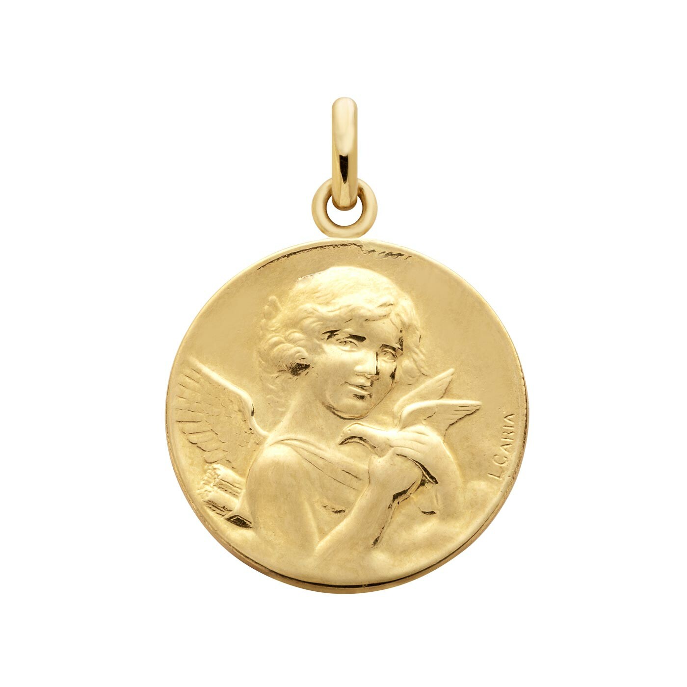Achat Médaille Arthus Bertrand Ange Amour à la Colombe F. mince 18 mm or jaune poli