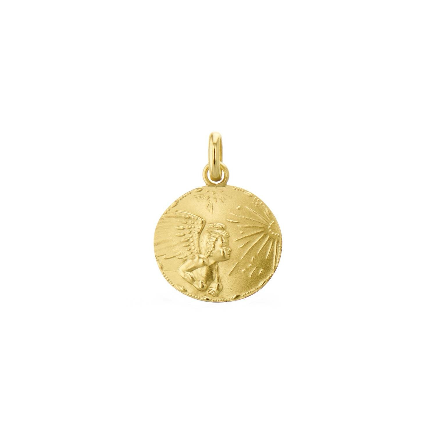 Achat Médaille Arthus Bertrand Galet Ange Espoir en or jaune sablé, 16mm