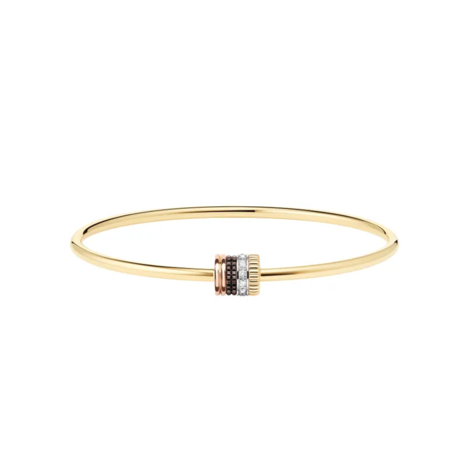 Achat Bracelet Boucheron Quatre Classique en or jaune, or blanc, or rose pvd marron et diamants