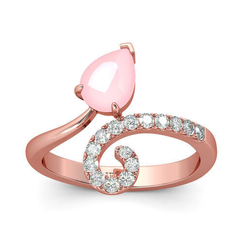 Jeulia Bague Cocktail en Argent Sterling Forme Goutte D'eau