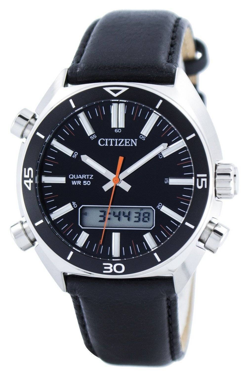 Citizen Quartz Alarm Chronographe Analogique Digital JM5460-01E Montre Homme