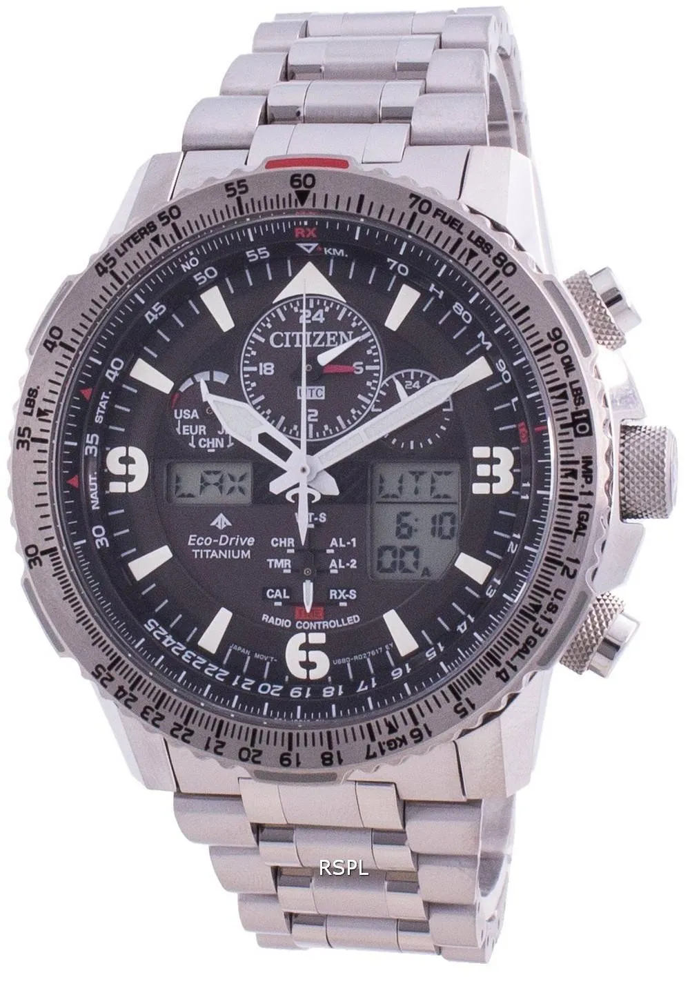 HORSMontre Citizen Skyhawk à commande radio Eco-Drive JY8100-80E 200M pour homme