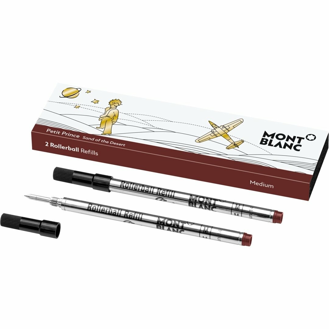 Achat 2 recharges pour rollerball Montblanc (M) Le Petit Prince, Sand of the Desert, Brown