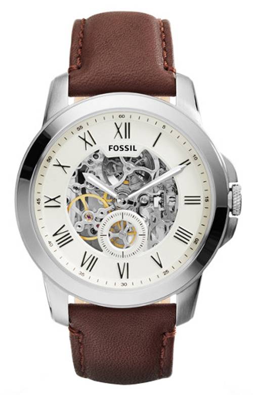 Accorder des fossiles montre automatique cadran squelette ME3052 masculin