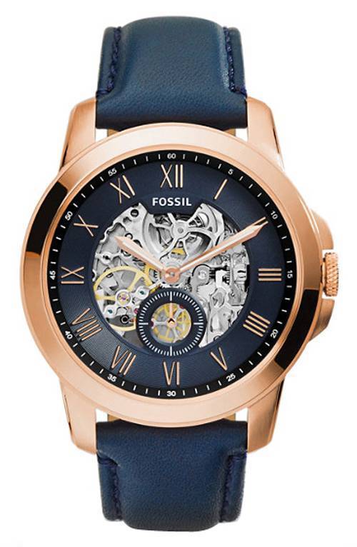 Accorder des fossiles montre automatique cadran squelette ME3054 masculin