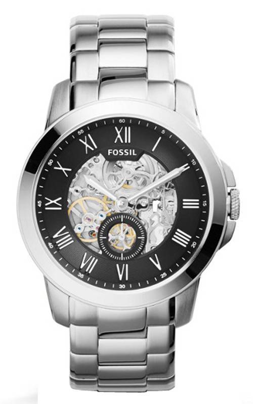 Accorder des fossiles montre automatique cadran squelette ME3055 masculin