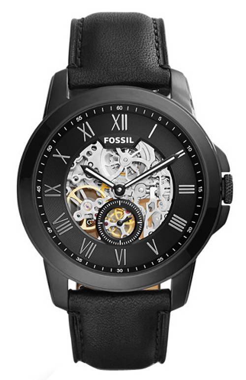Accorder des fossiles montre automatique cadran squelette ME3096 masculin