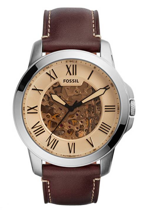 Accorder des fossiles montre automatique cadran squelette ME3122 masculin