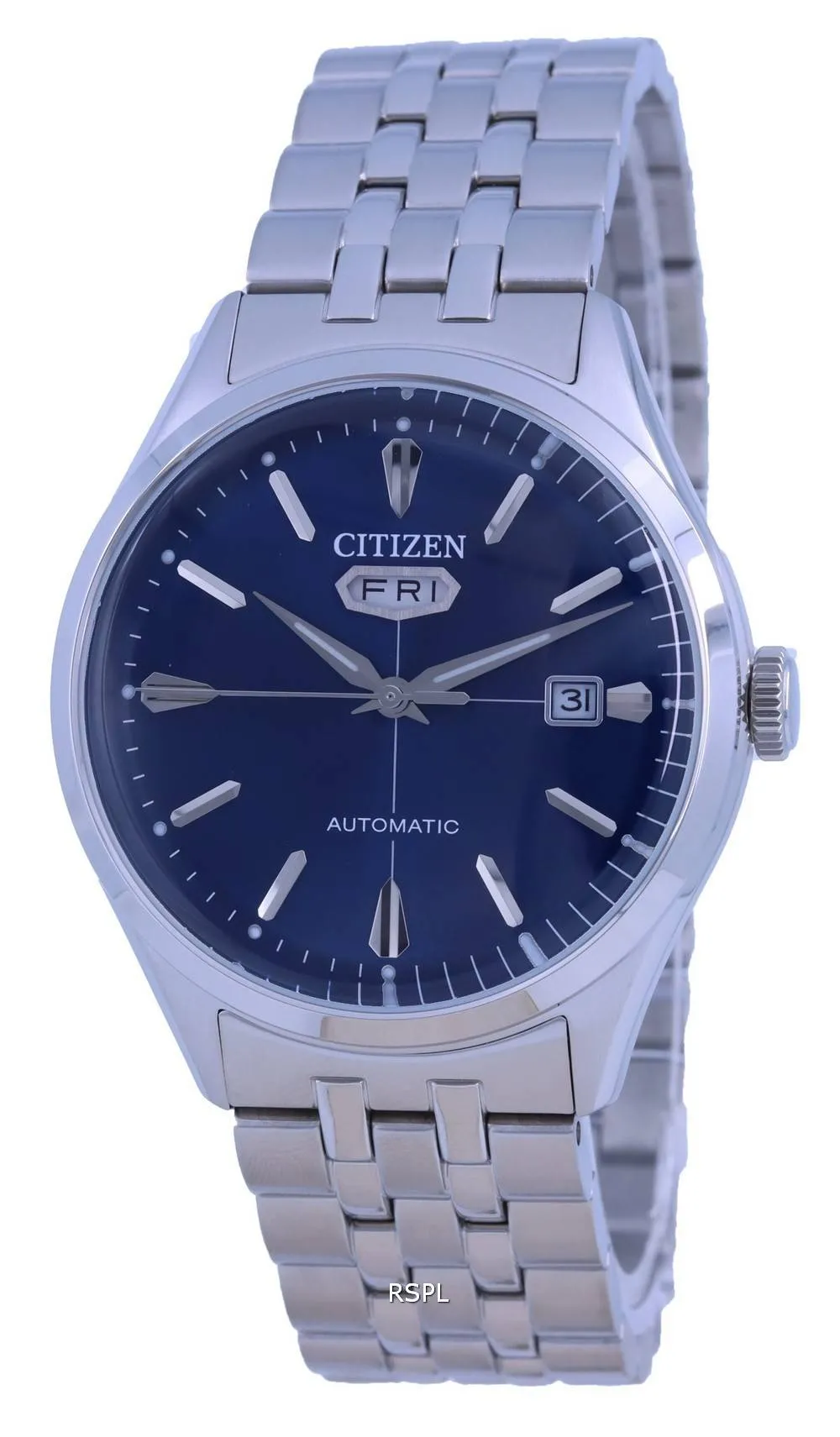 Montre pour homme Citizen C7 cadran bleu en acier inoxydable automatique NH8390-71L