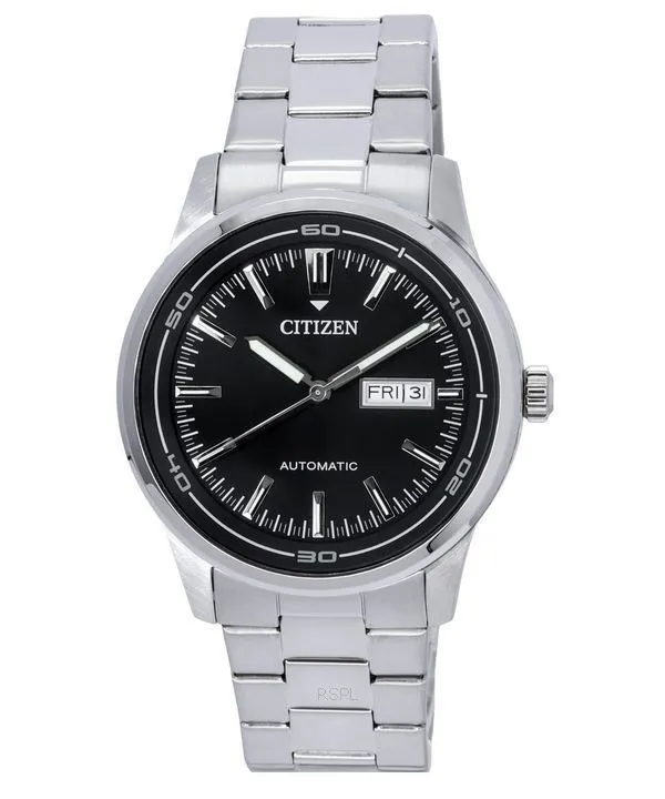 Montre pour homme Citizen en acier inoxydable avec cadran noir automatique NH8400-87E 100M