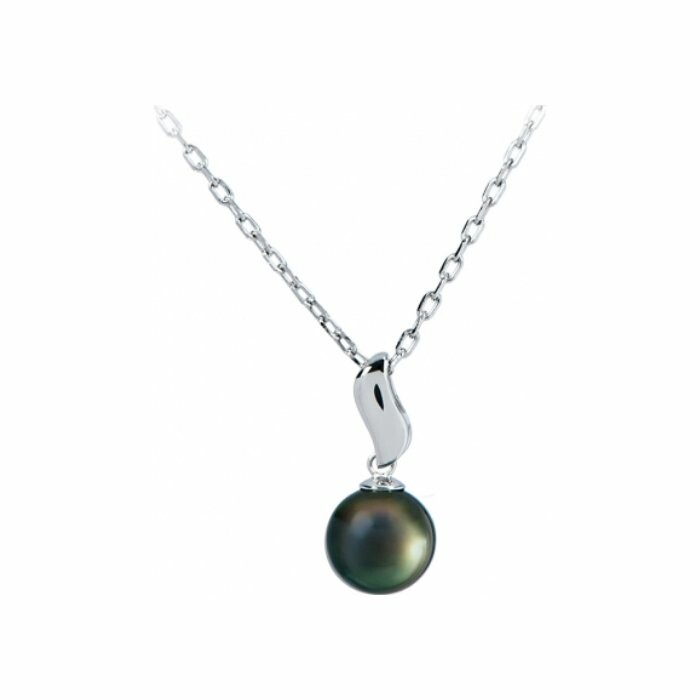 Achat Collier Iza B Lagune en argent rhodié et perle de Tahiti de 8-9mm