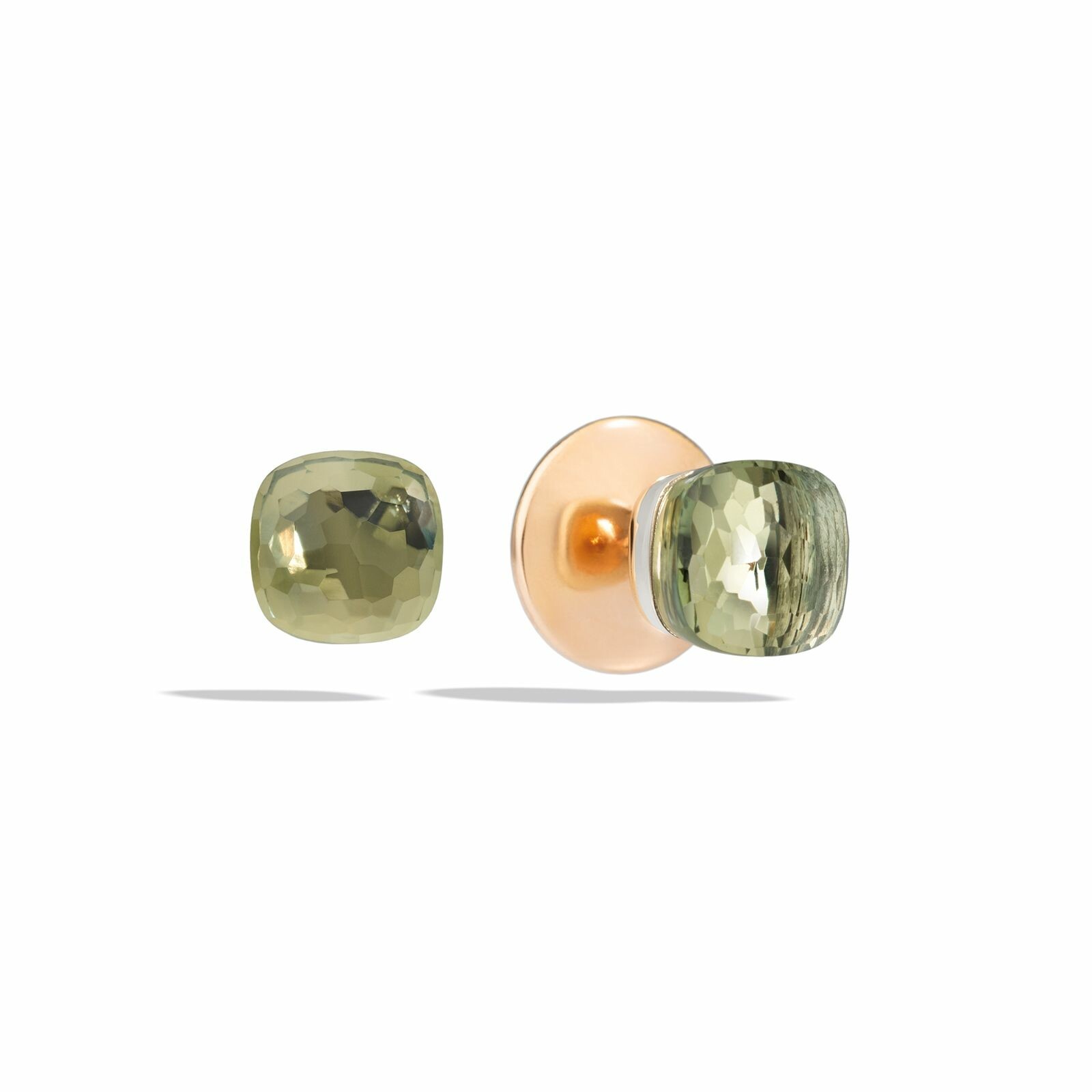 Achat Boucles d'oreilles Pomellato Nudo en or rose, or blanc et prasiolite