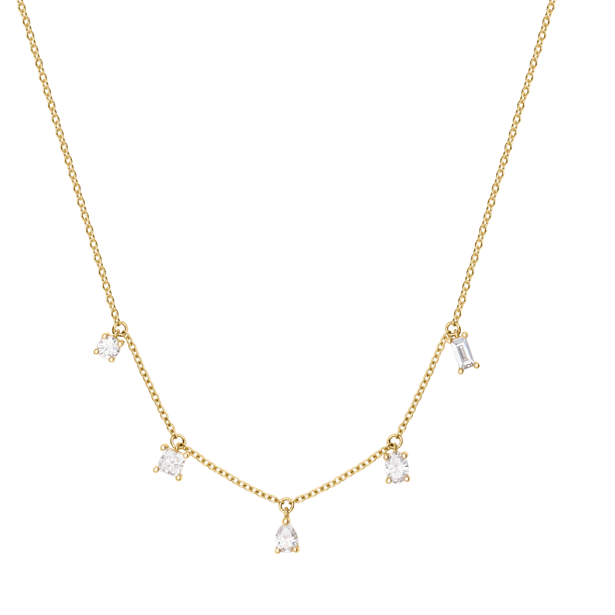 Achat Collier or jaune et diamants