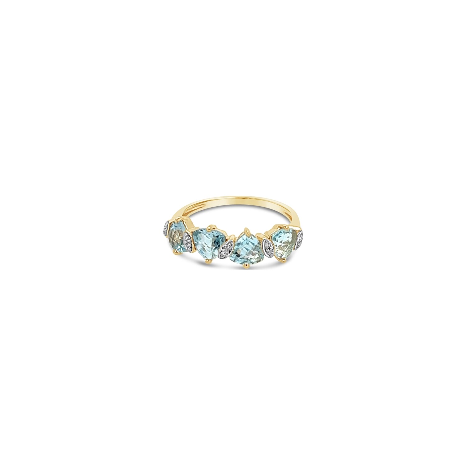 Achat Alliance Gringoire Joaillerie en or jaune, topaze bleue et diamants