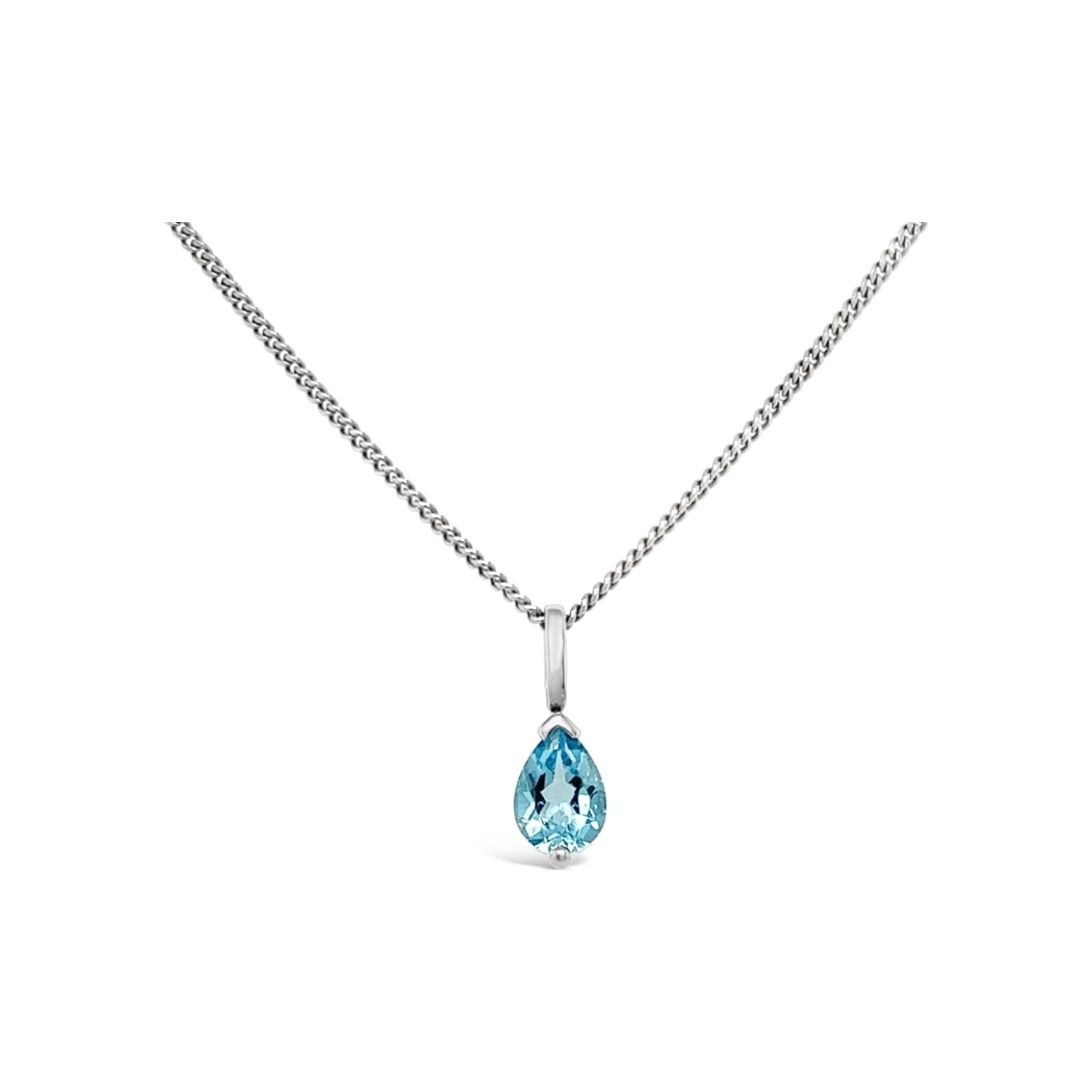 Achat Pendentif Gringoire Joaillerie en or blanc et topaze bleue