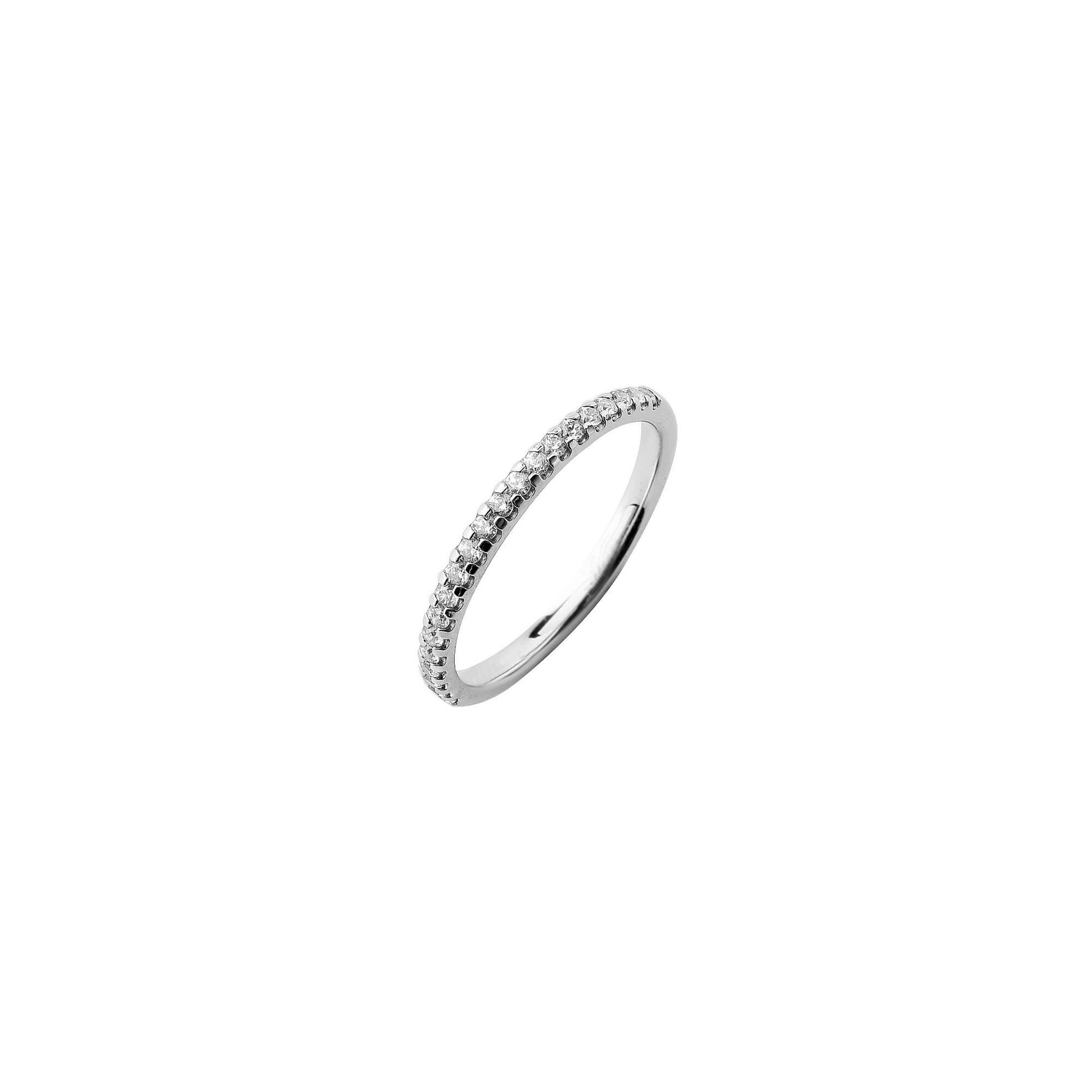 Achat Alliance demi tour en or blanc et diamants de 0.25ct