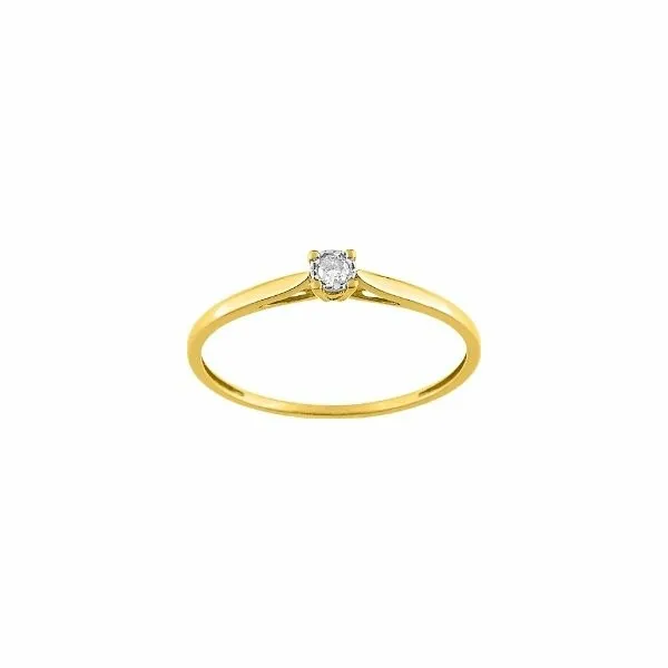 Achat Solitaire en or jaune, or blanc et diamant de 0.03ct