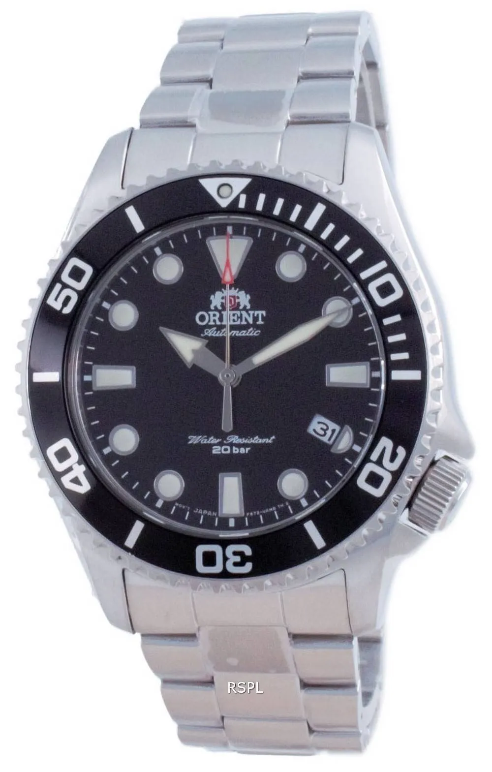 HORSMontre pour homme Orient 70th Anniversary Automatic Diver cadran noir RA-AC0K01B00C 200M