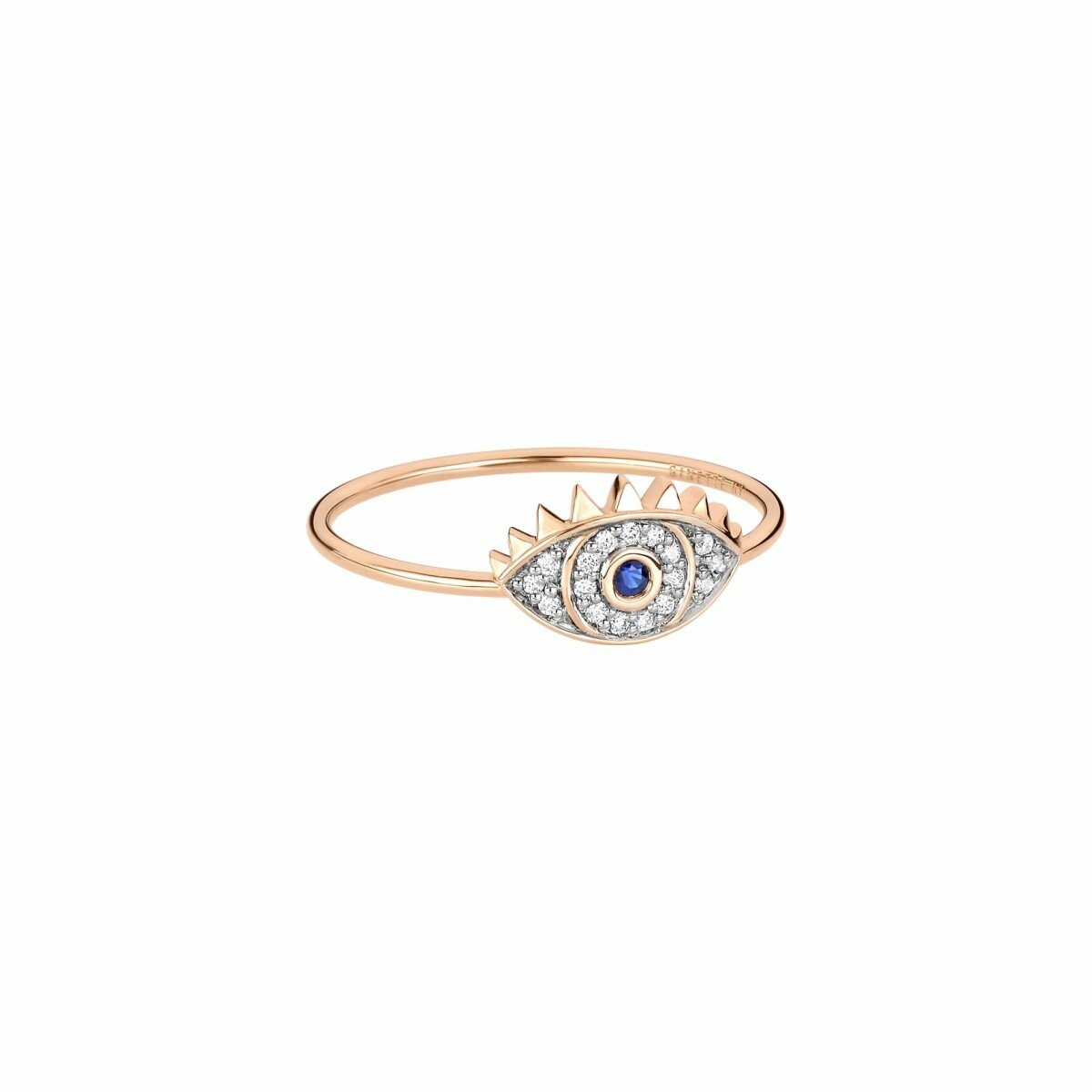 Achat Bague Ginette NY AJNA en or rose et saphirs et diamants