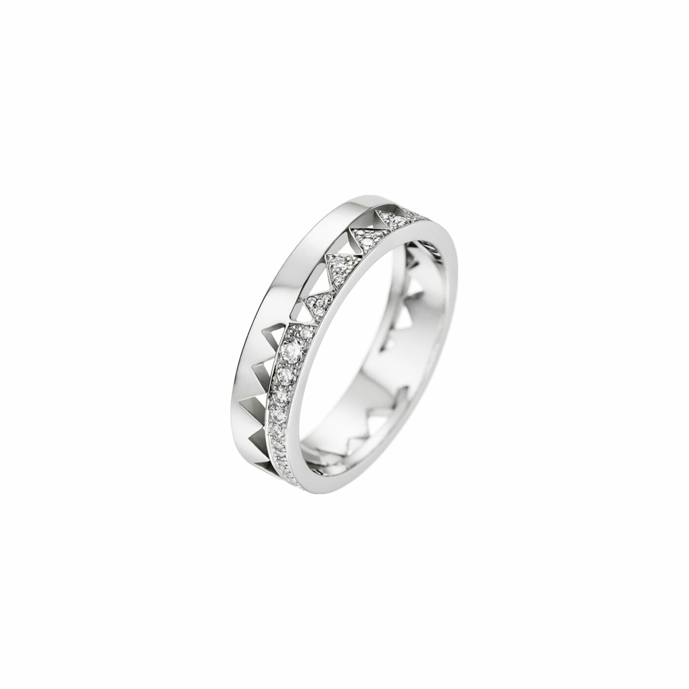 Achat Bague Akillis bandeau Capture Me en or blanc semi pavée de diamants
