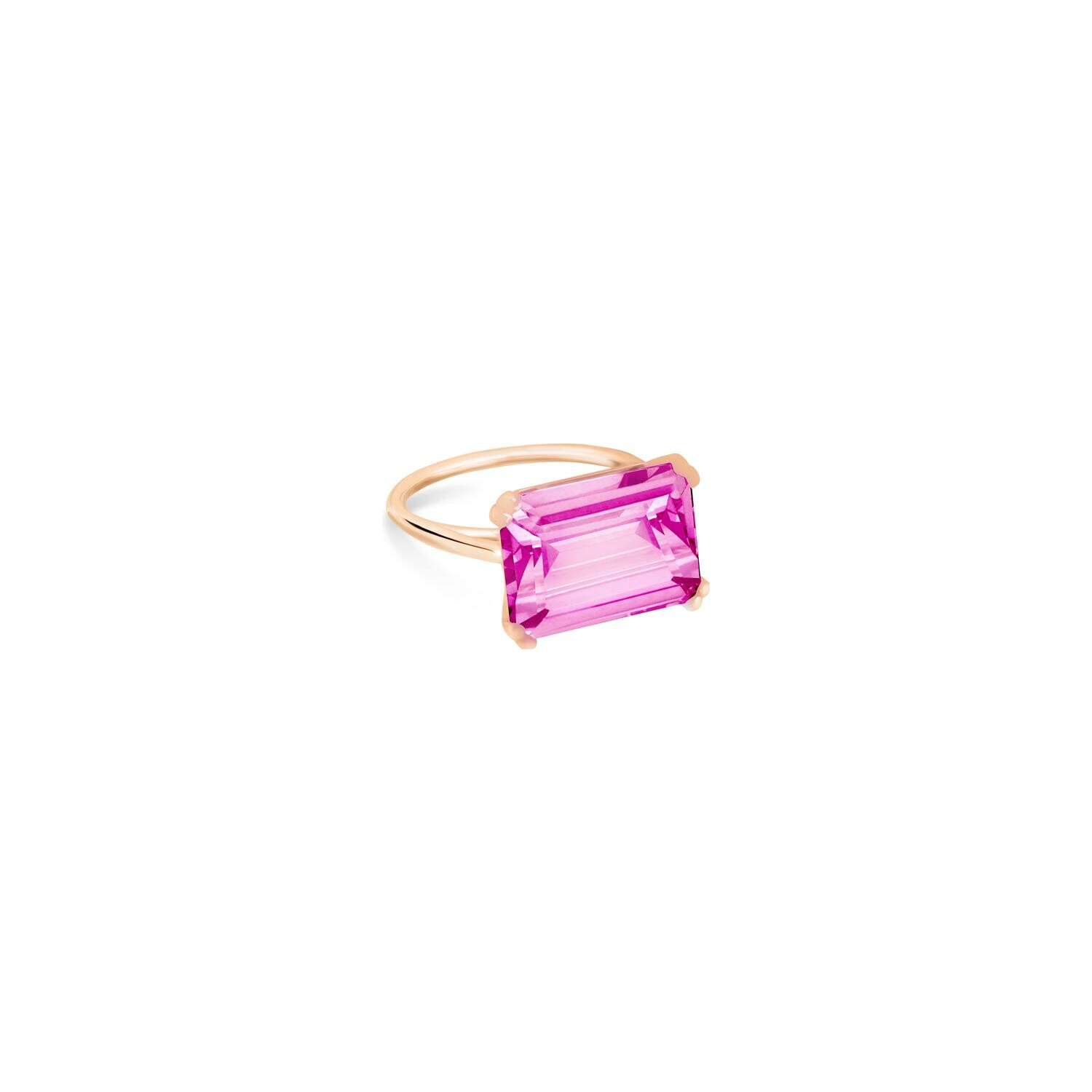 Achat Bague GINETTE NY COCKTAIL en or rose et topaze