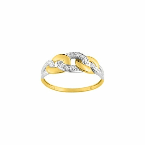 Achat Bague en or blanc, or jaune et diamants de 0.01ct