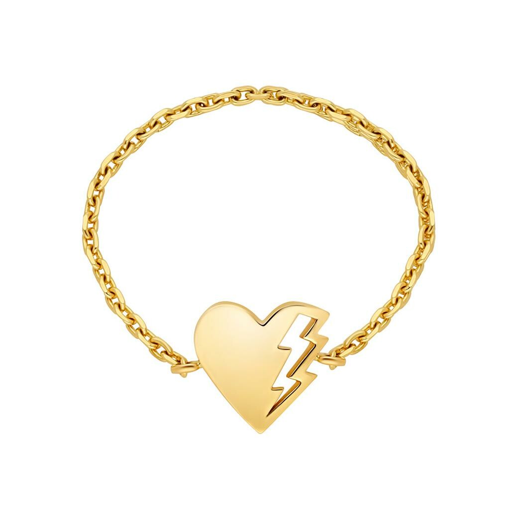 Achat Bague Akillis chaîne cœur Love Tag en or jaune